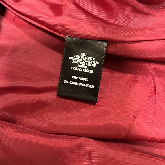 Torrid red coat/ size 1/ pockets/ Zipper - Picture 4 of 7